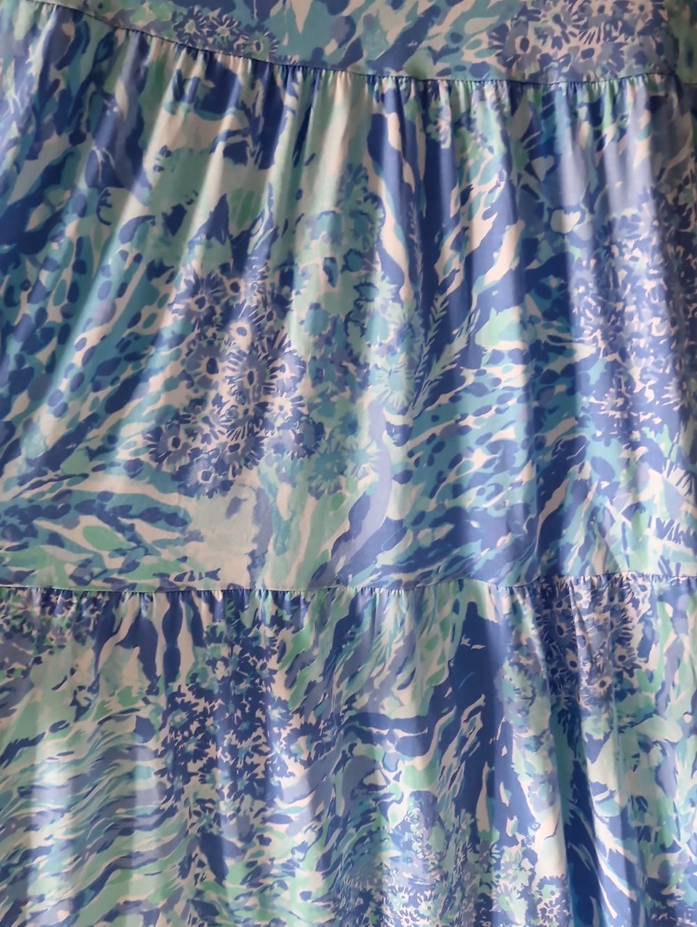 Lilly Pulitizer Blue Floral Tiered Maxi Dress - Casual Summer Style - Picture 7 of 7